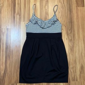 Forever 21 Grey White Horizontal Striped Black